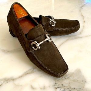 Salvatore Ferragamo brown suede loafers - EXCELLENT condition